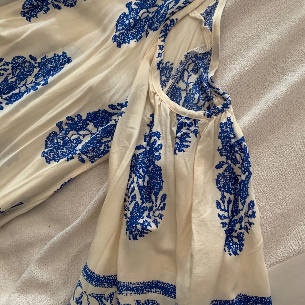 Beautiful white and blue Dress